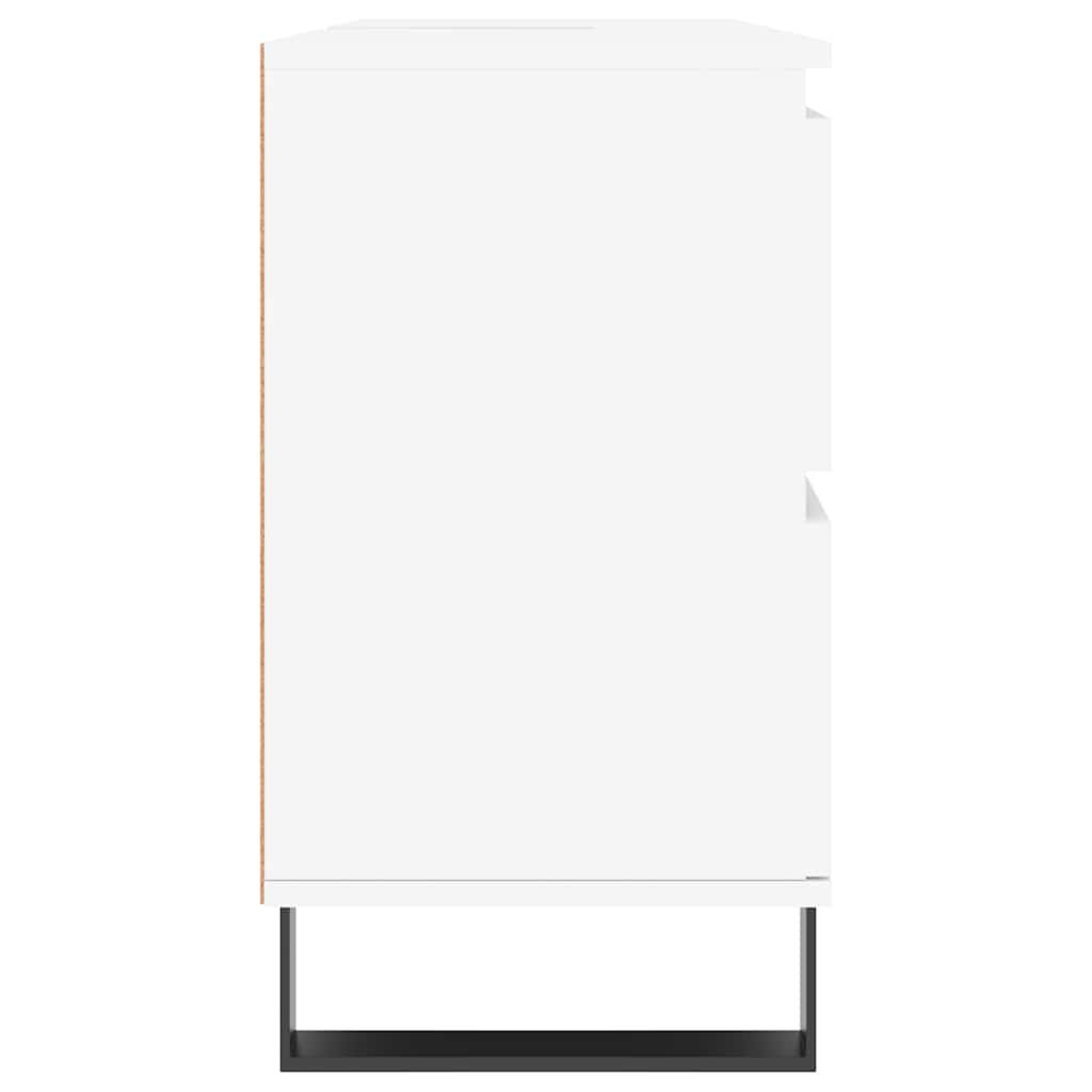 Badschrank Weiß 80x33x60 cm Holzwerkstoff