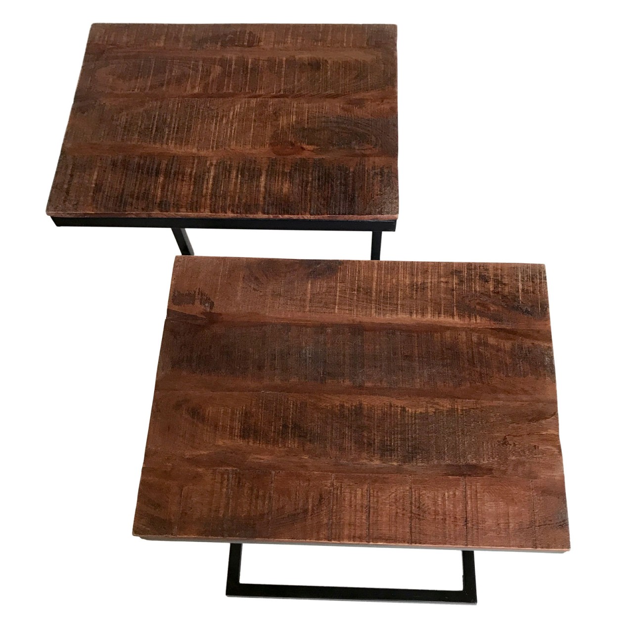 Couchtisch 2er Set B 40 H 51 cm Wohnzimmer-Tisch-Set Beistelltisch Atlanta Metall Gestell Couchtisch 2er Set B 40 H 51 cm Wohnzimmer-Tisch-Set Beistelltisch Atlanta Metall Gestell