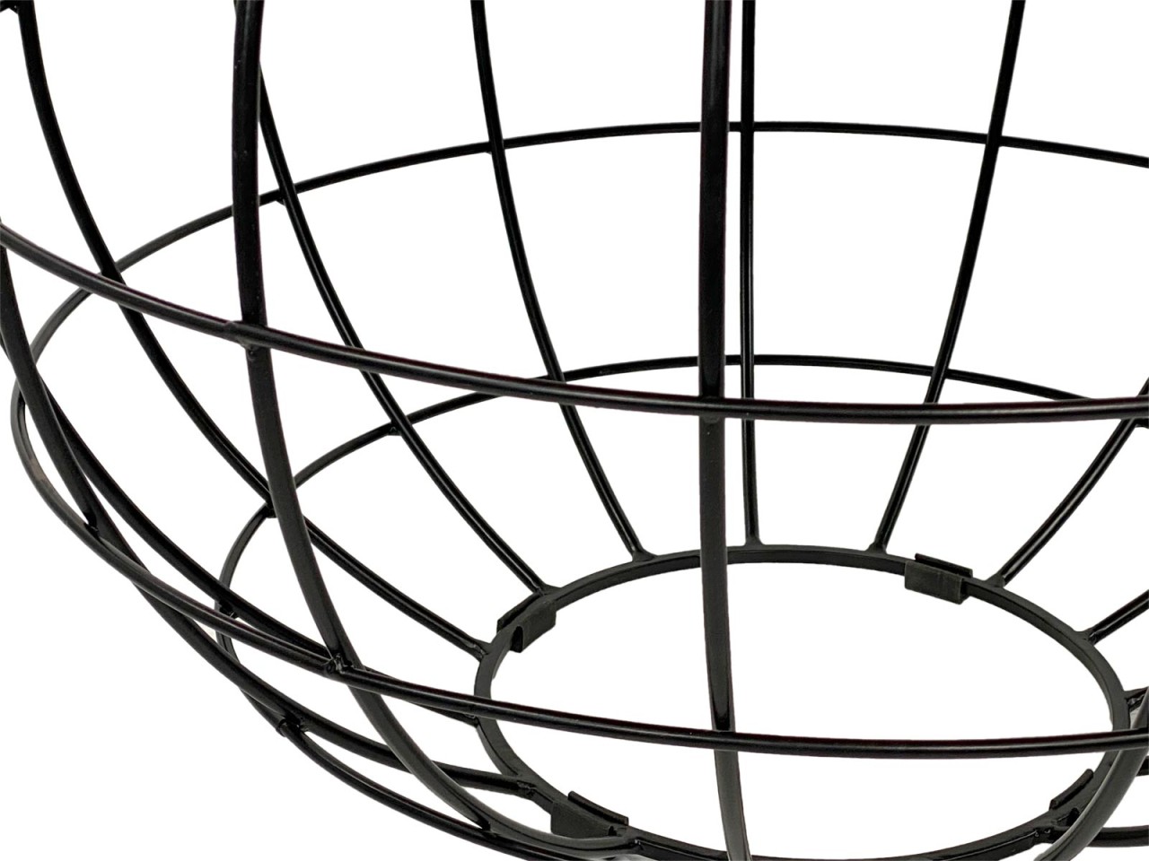 Couchtisch rund nachhaltig Lexington ø 75 cm Metall Gitter Drahtgestell Massivholz Wohnzimmer-Tisch