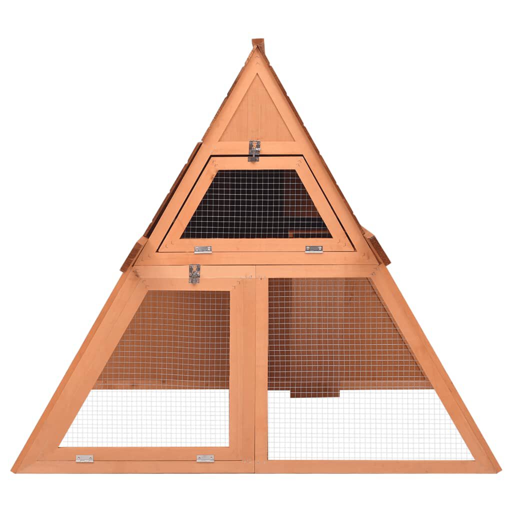 Kleintierstall Tanne massiv 152 x 127 x 109,5 cm mit Dach für Garten