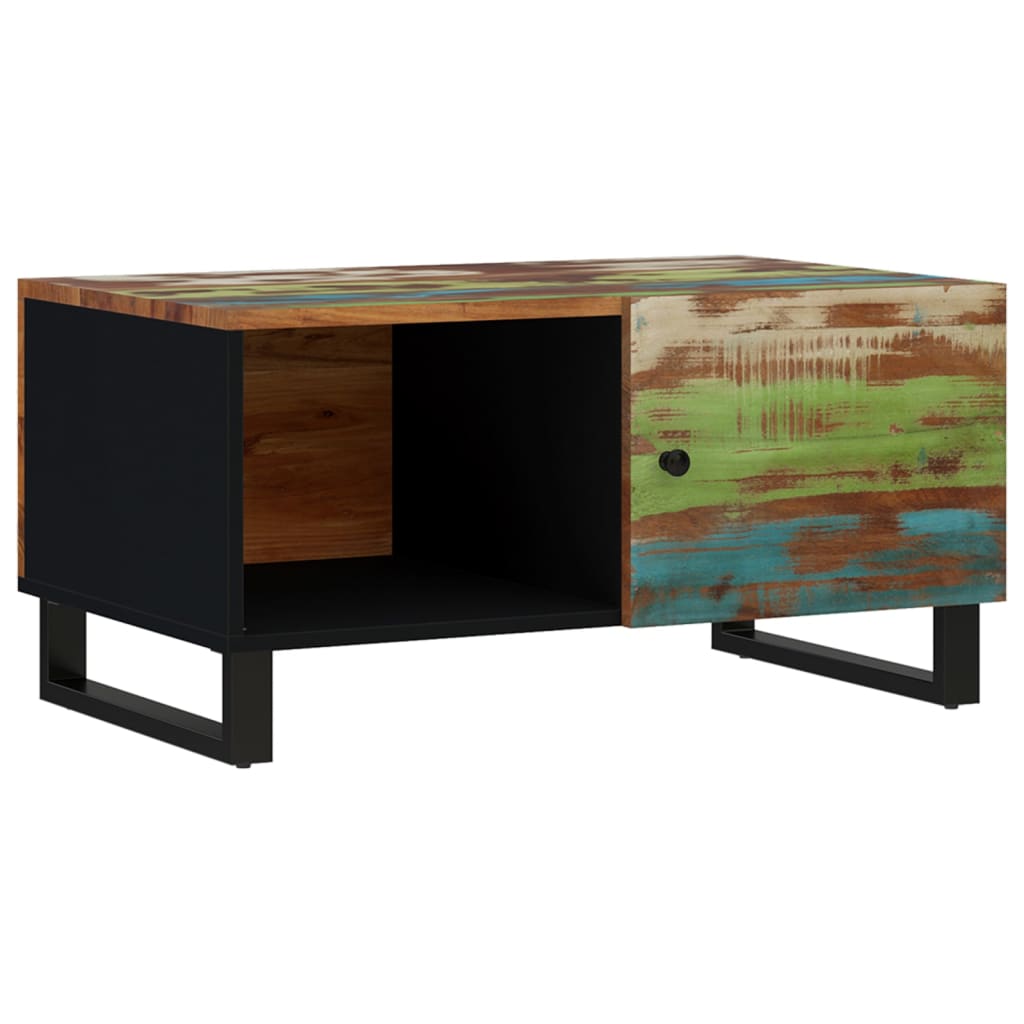 Couchtisch mit Staufach Tür Lowboard 80x50x40cm Massivholz Altholz Ablage Couchtisch mit Staufach Tür Lowboard 80x50x40cm Massivholz Altholz Ablage