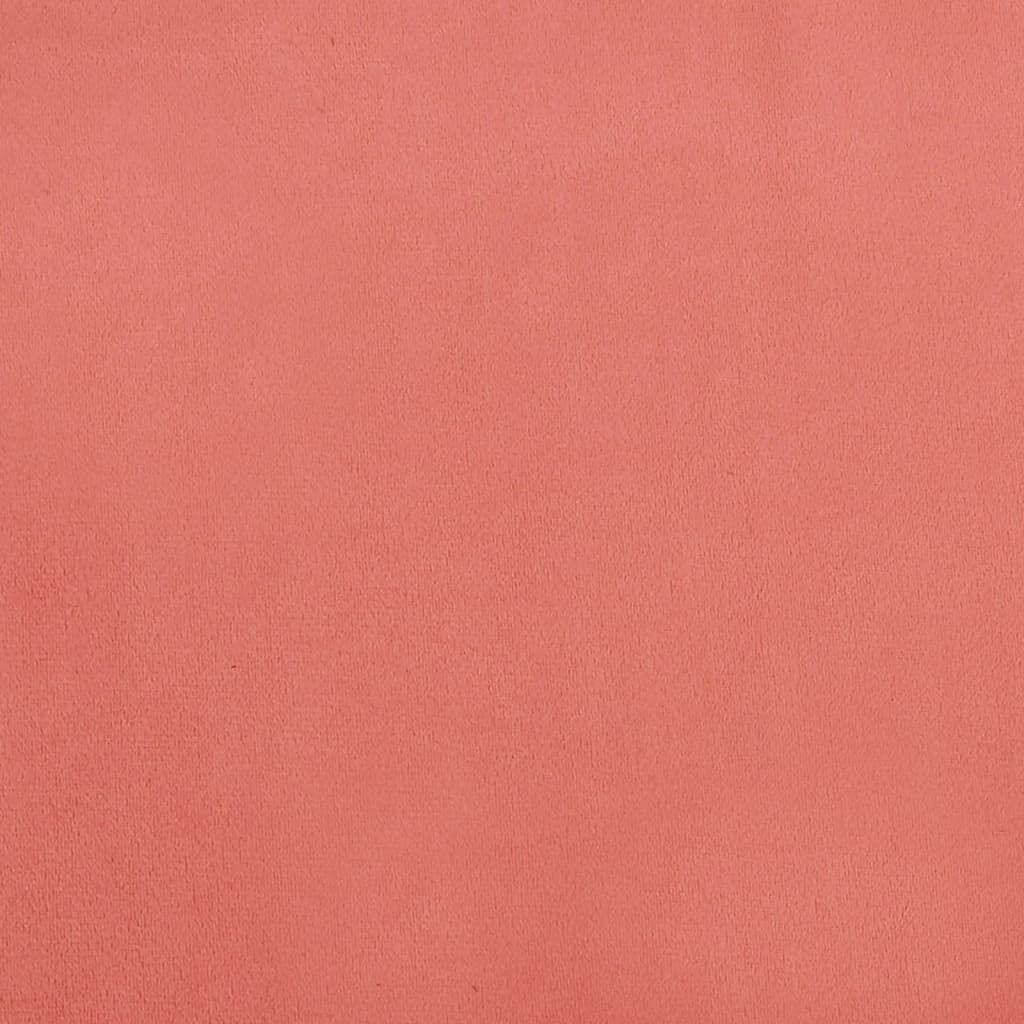 Schlafsofa 2 Sitzer mit 2 Kissen Rosa Samt