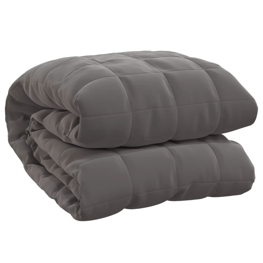 vidaXL Gewichtsdecke Grau 220 x 240 cm 15 kg Stoff