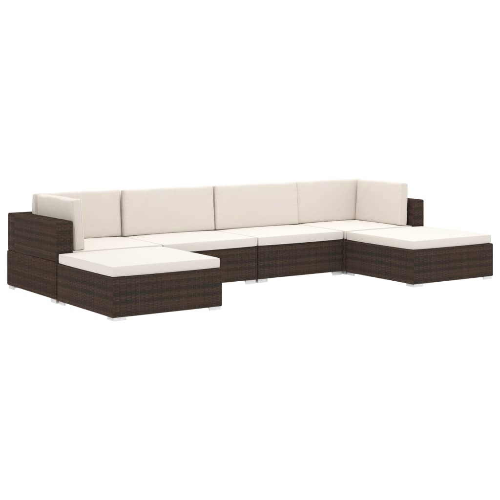 Garten Sofa Mittelteil Schwarz Poly Rattan Inkl. Bequeme Auflagen Kombinierbar