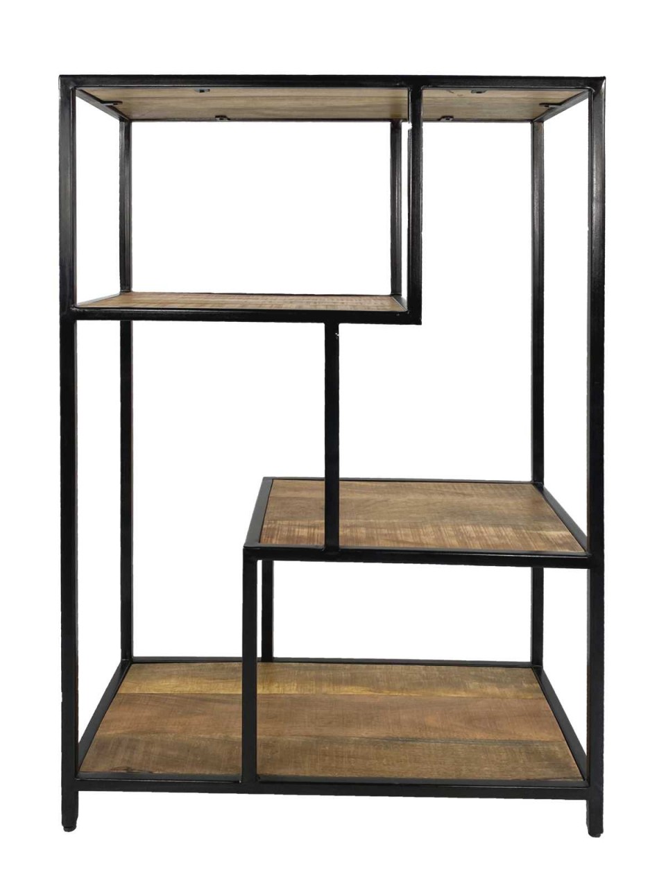 Stand Regal Bücher Regal Raumteiler Bücherbord 75 x 115 x 36 cm Liverpool Metall-Gestell schwarz
