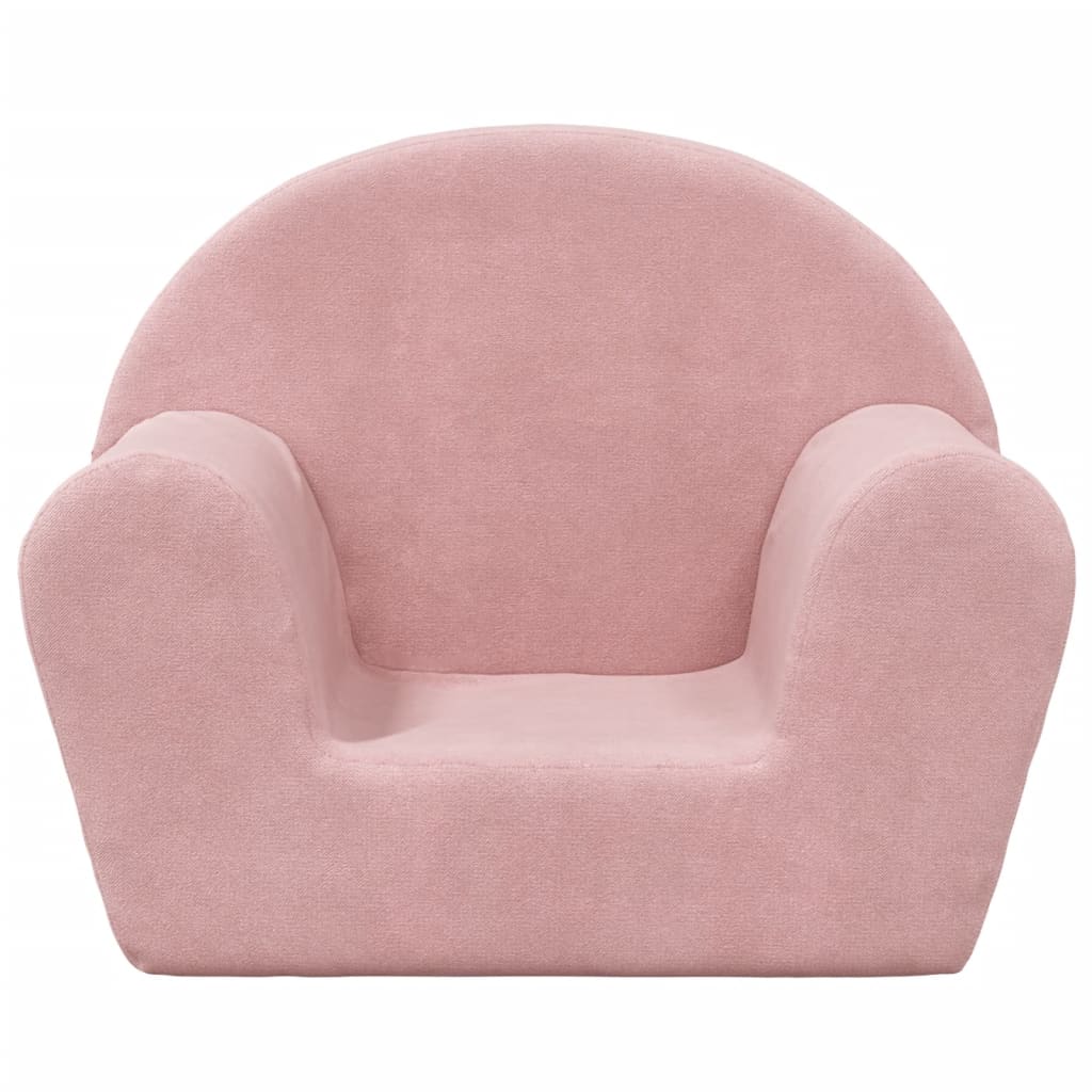 Kindersofa Rosa Weich Plüsch gemütlich und kuschelig Kinderzimmer Spielzimmer
