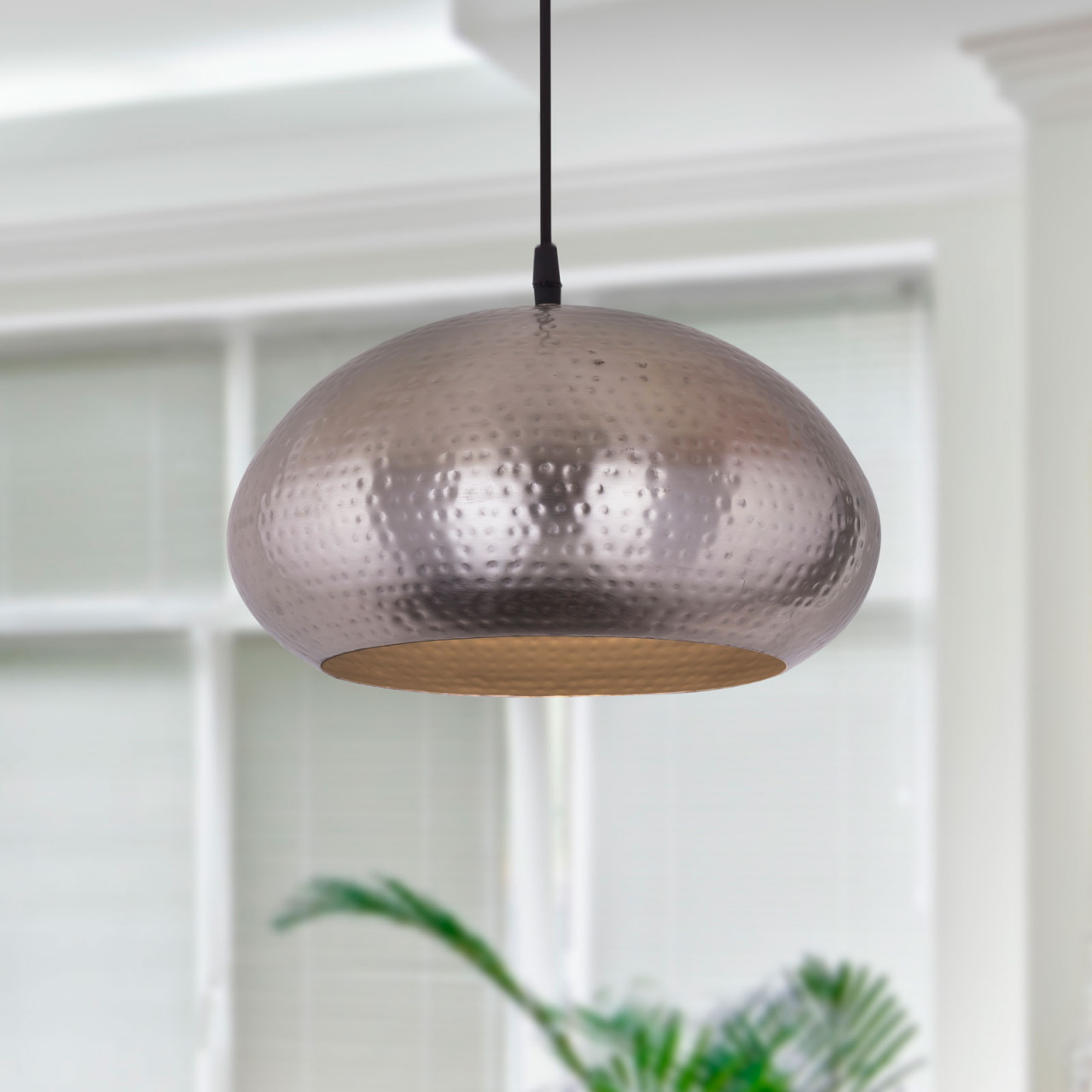 Hängeleuchte Pendelleuchte Hängelampe Metall Esstisch-Deckenlampe Halbkugel gold/silber Vintage