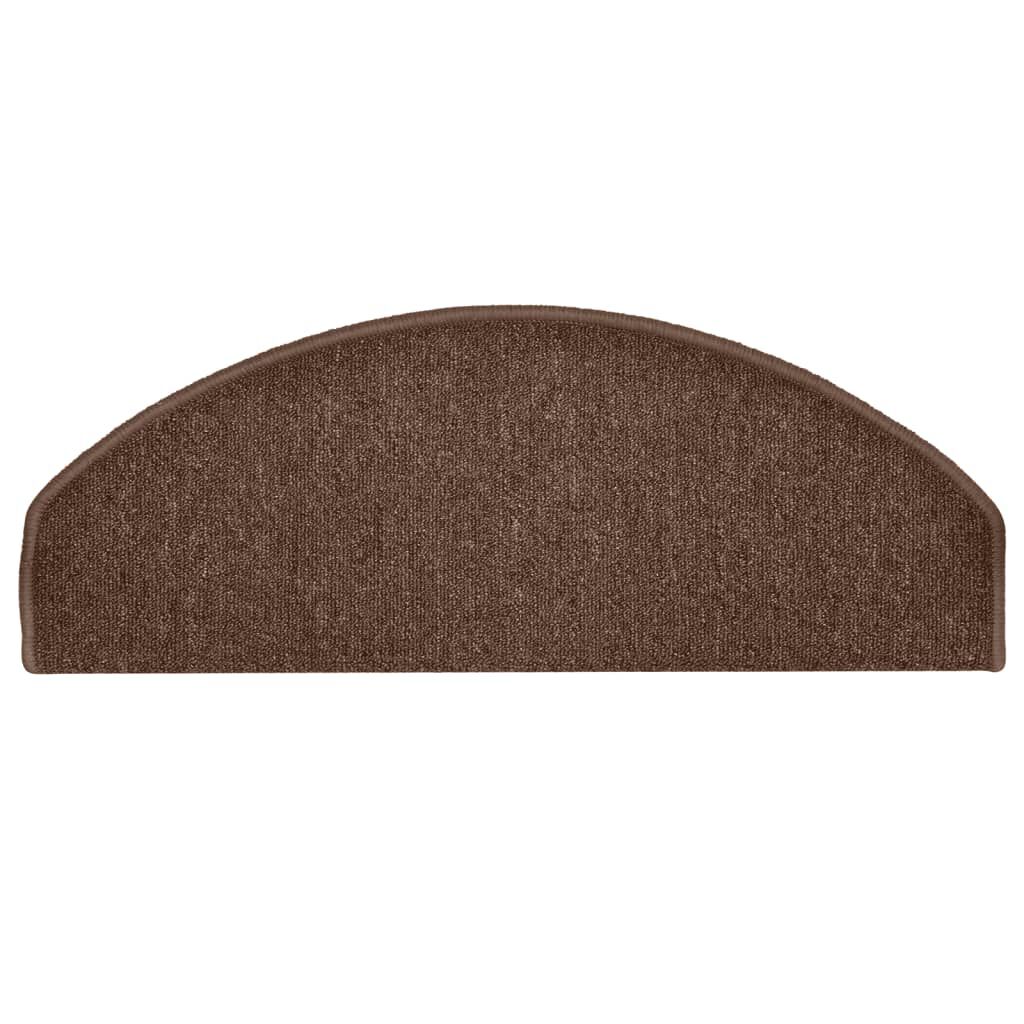 Treppenmatten 15 Stk. Braun 65x24x4 cm