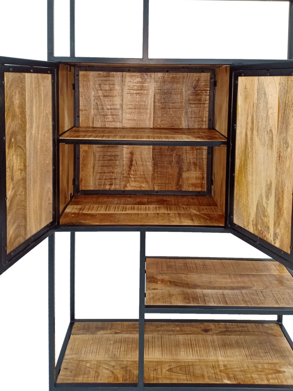 Bücherregal Regal Schrankfach 100x193x36cm Liverpool Metall-Gestell Bücherregal Regal Schrankfach 100x193x36cm Liverpool Metall-Gestell