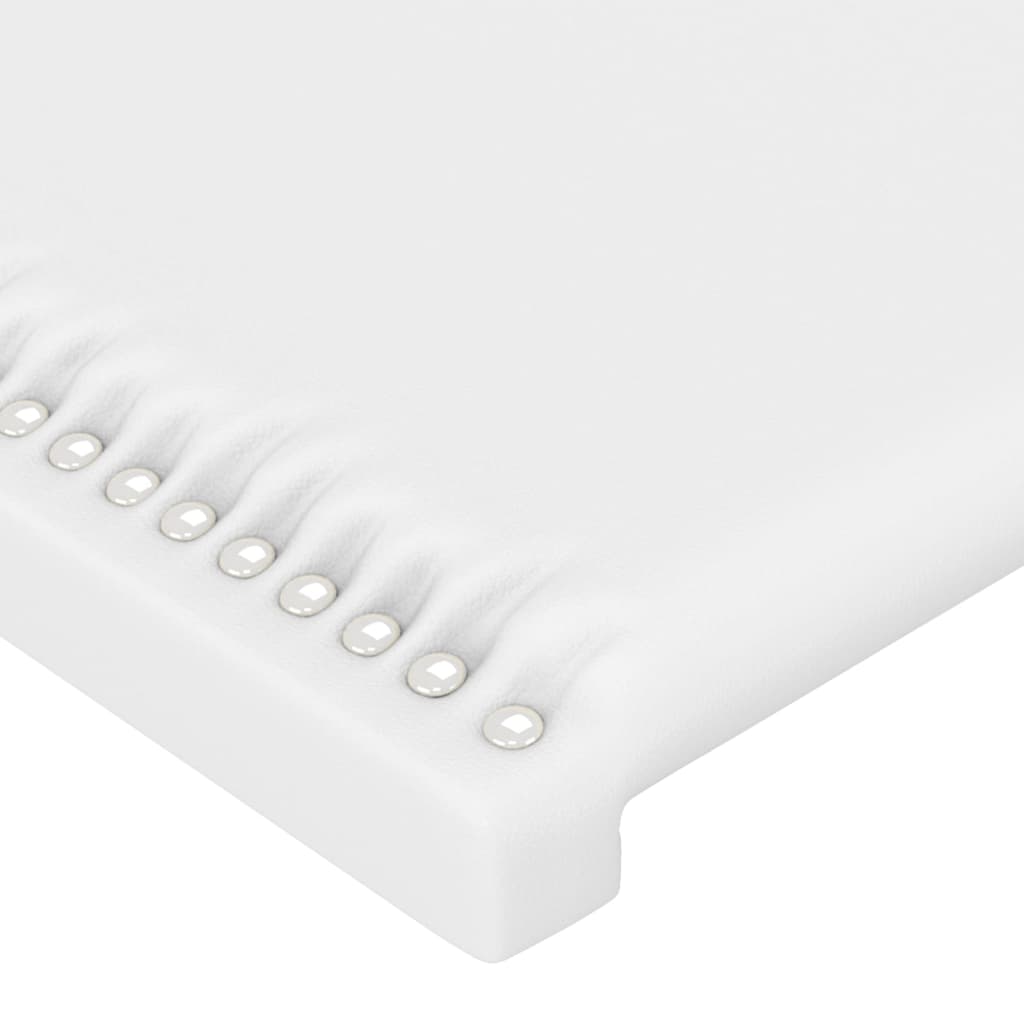 Kopfteile Bett 2er Set Weiß 72x5x78/88 cm Kunstleder für modernes Schlafzimmer