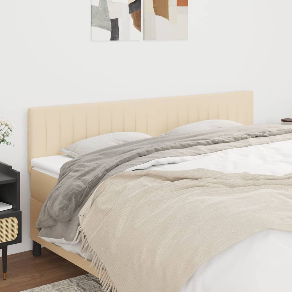 Kopfteil Bett Set 2 Stück Creme Polster 80 cm für Betten aller Art modern