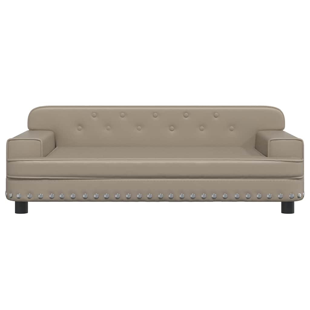 Komfortables Hundebett Cappuccino-Braun 90x53x30 cm Pflegeleichtes Kunstleder