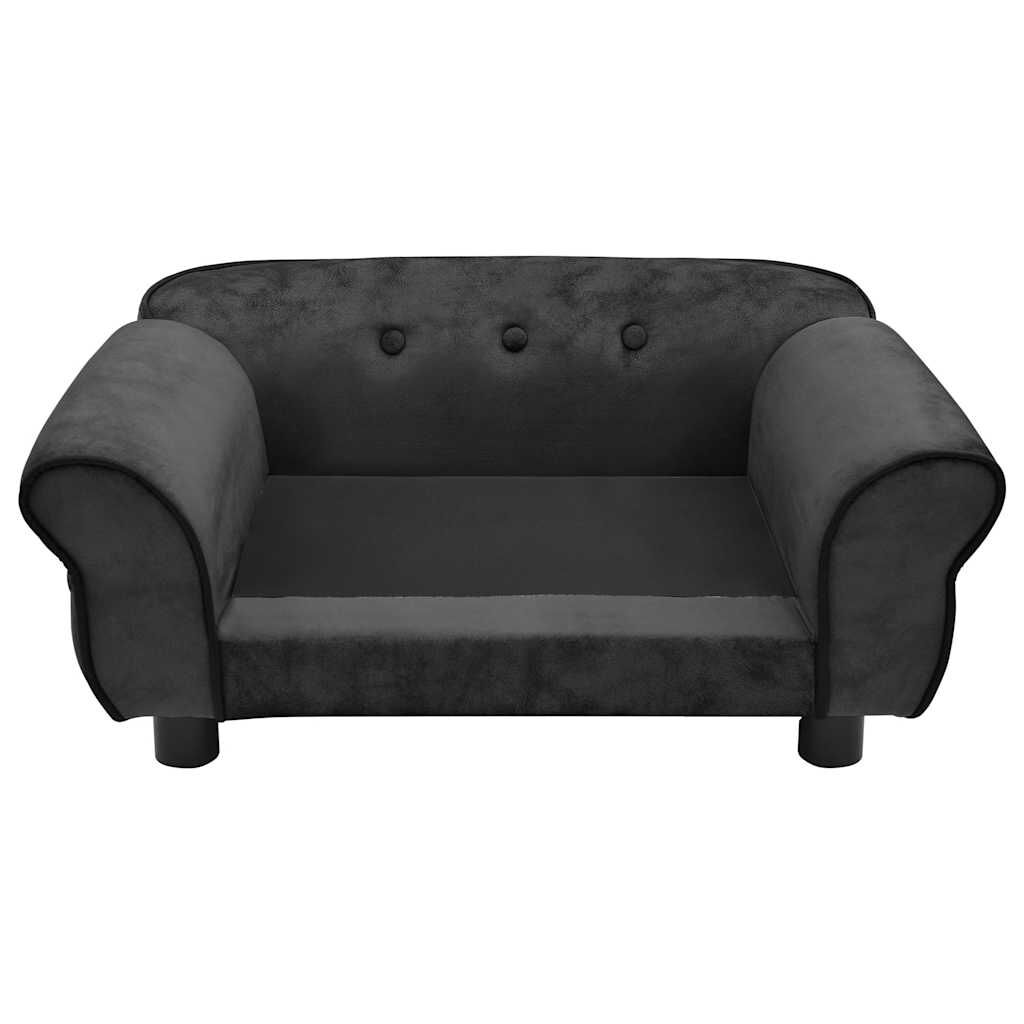 Hundesofa Dunkelgrau 72x45x30 cm weich gepolstert mit Plüschbezug pflegeleicht