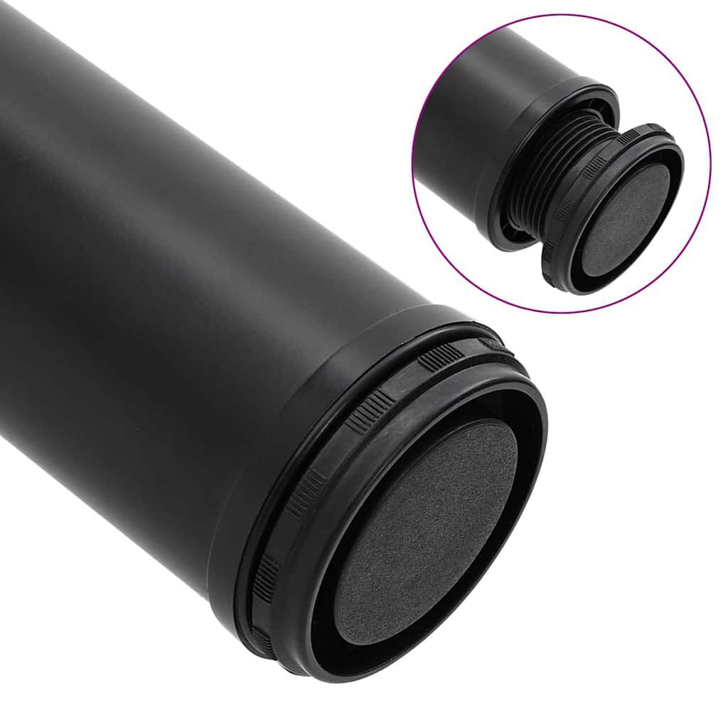 4x höhenverstellbares Tischbein Schwarz 1100 mm
