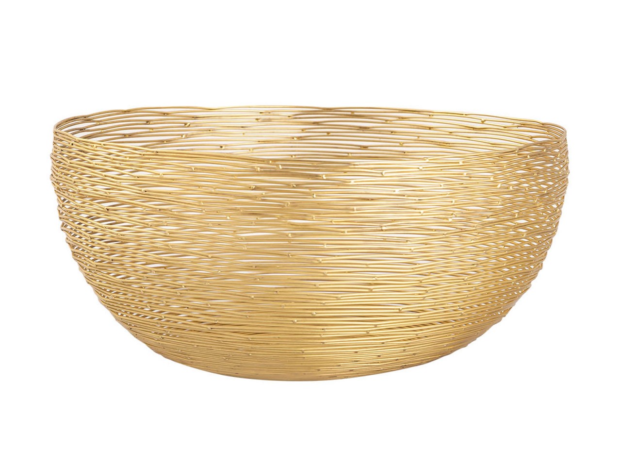 Obstkorb ø 30 cm H 13 cm Brotkorb Obstschale Metall rund silber o. gold dollce Metall Drahtstruktur