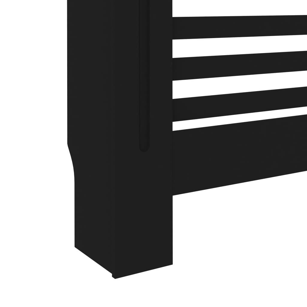 Heizkörperabdeckung Schwarz 152x19x81,5 cm MDF wasserbasiert robust stilvoll einfach zu montieren