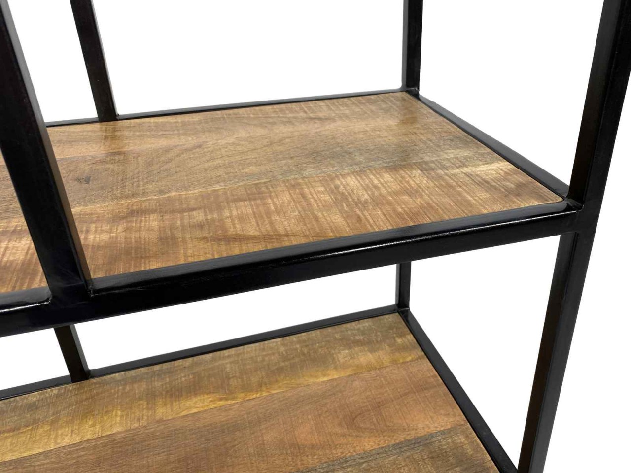 Stand Regal Bücher Regal Raumteiler Bücherbord 75 x 115 x 36 cm Liverpool Metall-Gestell schwarz