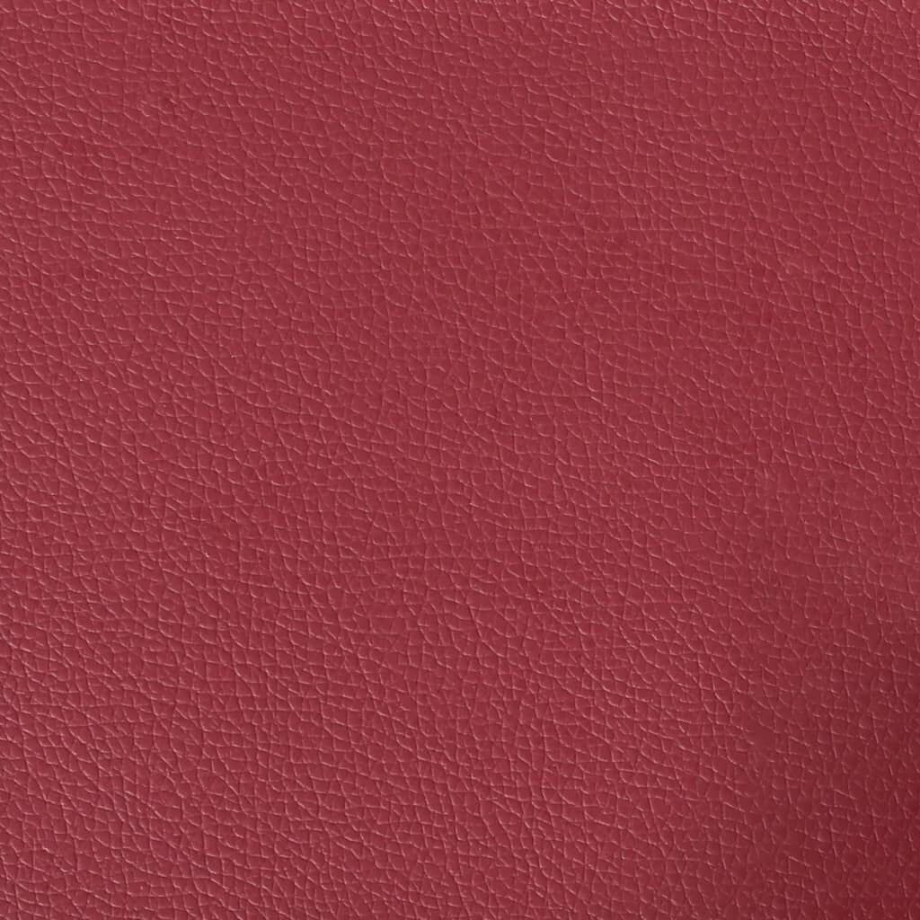Weinrotes Sofa Couch für zwei Personen 120 cm Kunstleder modern Design Weinrotes Sofa Couch für zwei Personen 120 cm Kunstleder modern Design