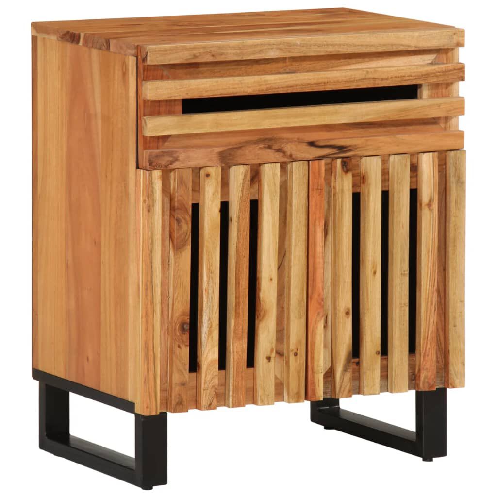 Nachttisch Braun Massivholz Mango Mittel Nachttisch