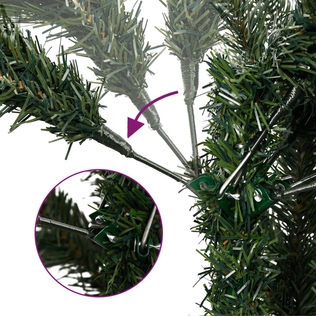 Künstlicher Weihnachtsbaum mit Echtholz, Zapfen Grün 180cm Baum Naturgetreu
