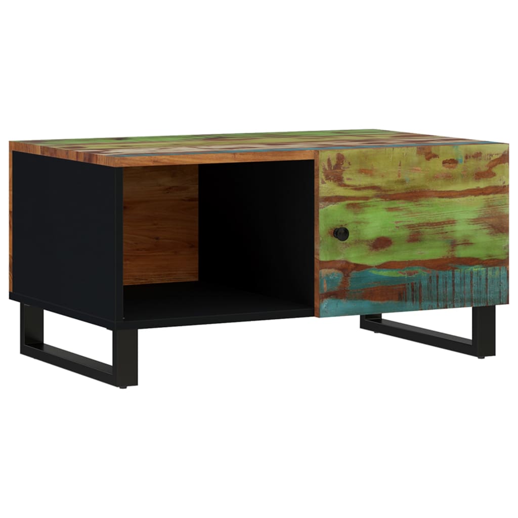 Couchtisch mit Staufach Tür Lowboard 80x50x40cm Massivholz Altholz Ablage Couchtisch mit Staufach Tür Lowboard 80x50x40cm Massivholz Altholz Ablage