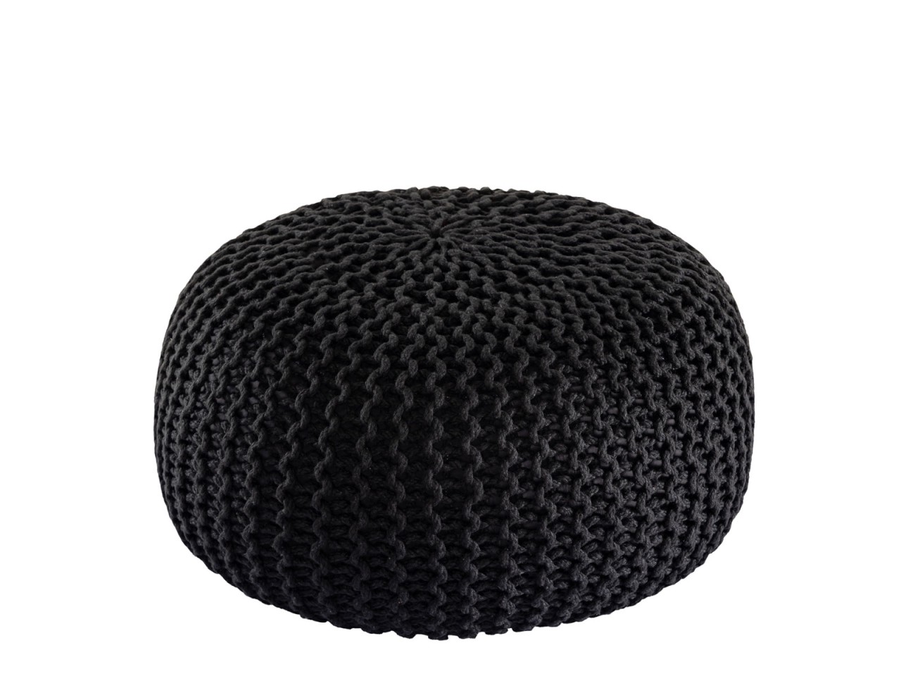 Pouf PREMIUM ø45cm Sitzhocker Strickpouf Innen Terrasse Pool Garten nachhaltig