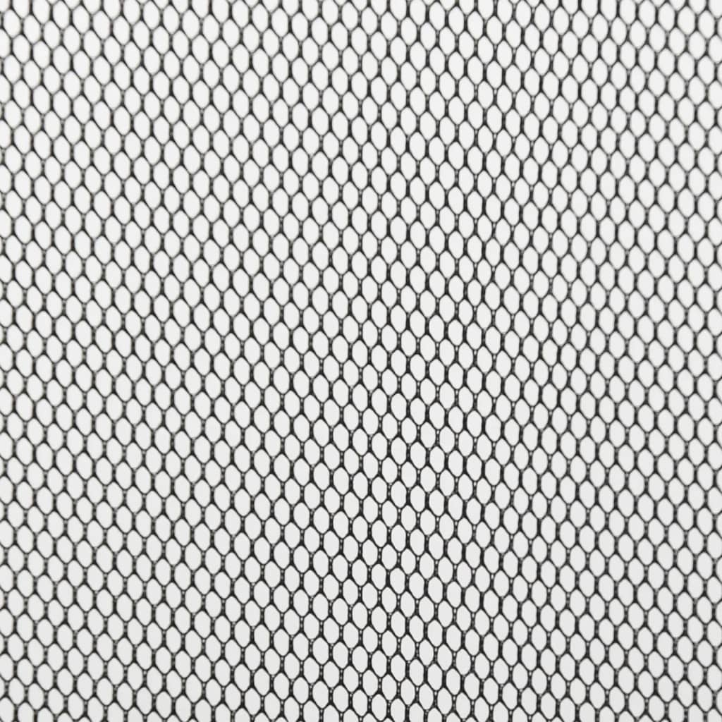Insektenschutzgitter mit 10-teiligem Netzvorhang Schwarz 240x240 cm Langlebig Praktisch
