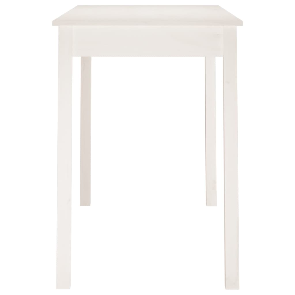Esstisch Weiß 110x55x75 cm Massivholz Kiefer für modernes Esszimmer