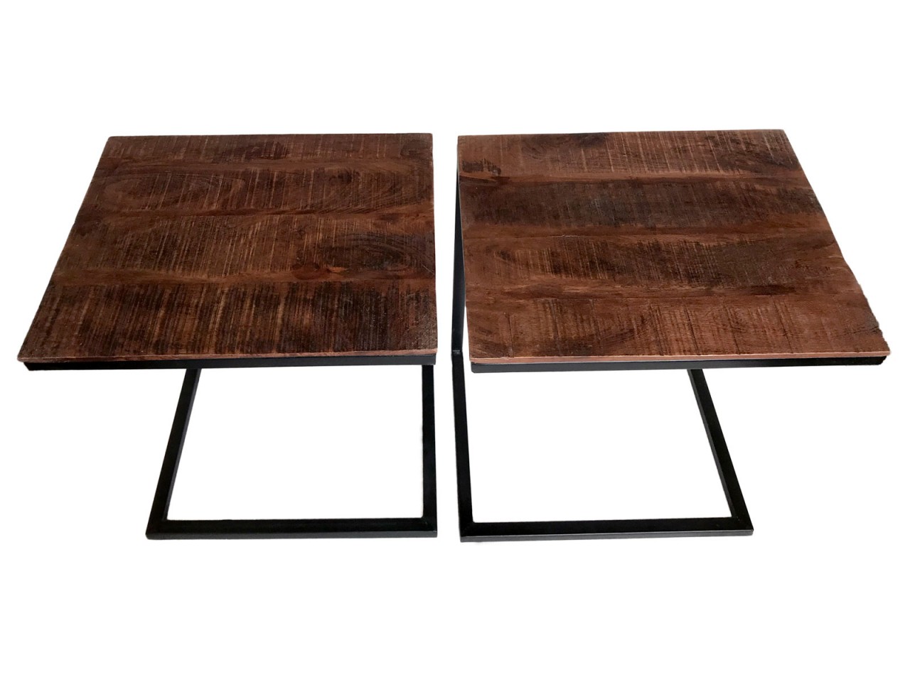 Couchtisch 2er Set B 40 H 51 cm Wohnzimmer-Tisch-Set Beistelltisch Atlanta Metall Gestell Couchtisch 2er Set B 40 H 51 cm Wohnzimmer-Tisch-Set Beistelltisch Atlanta Metall Gestell