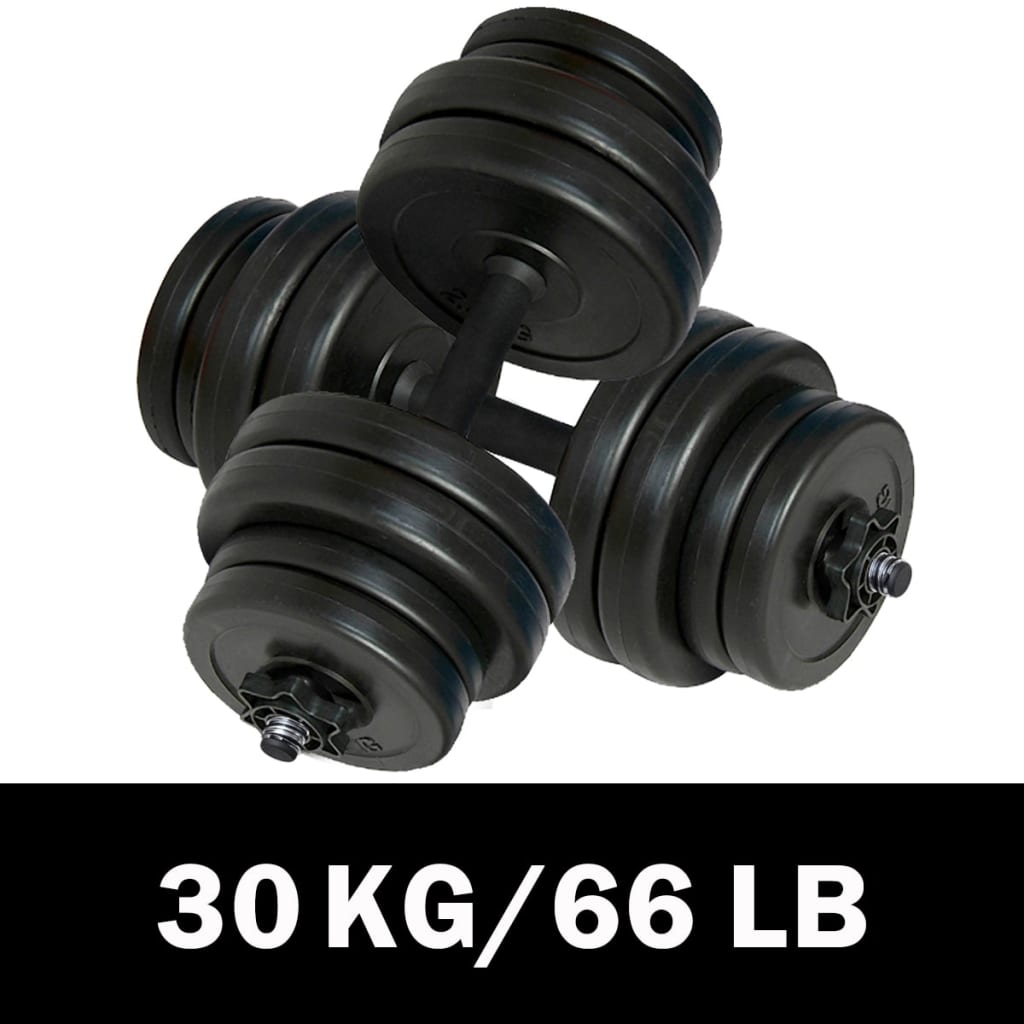 Hanteln 2x15 kg Set Gewichte Fitness Training Kurzhanteln verstellbar Home Gym
