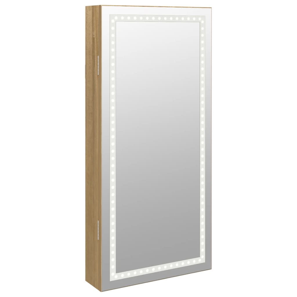 Schmuckschrank mit Spiegel und LED für Wandmontage modern elegant