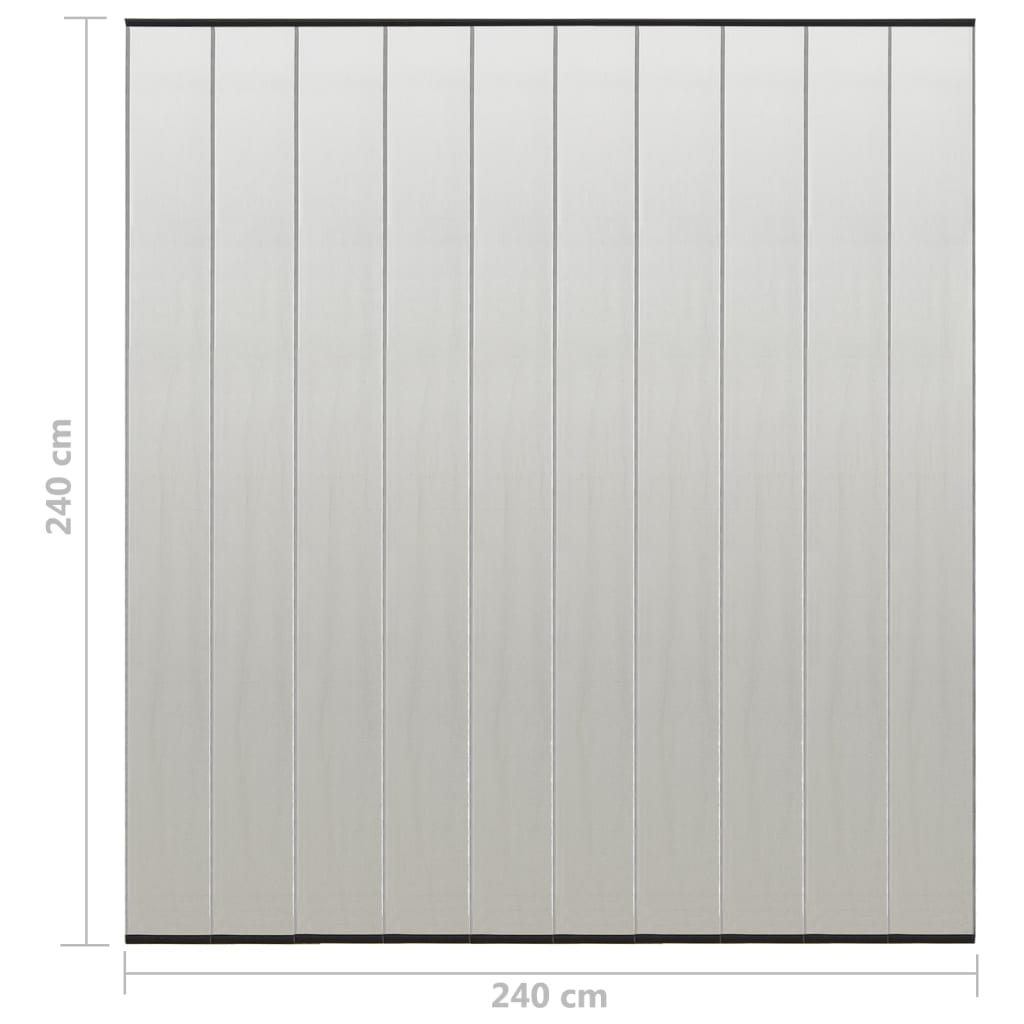Insektenschutzgitter mit 10-teiligem Netzvorhang Schwarz 240x240 cm Langlebig Praktisch