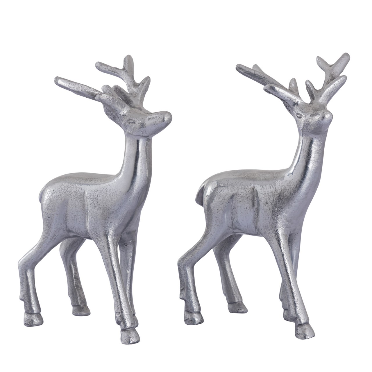 Deko Figur Hirsch VE 8x 2 Stück Tischdekoration Tierfigur silber o. gold Metall Weihnachtsdeko Deko Figur Hirsch VE 8x 2 Stück Tischdekoration Tierfigur silber o. gold Metall Weihnachtsdeko