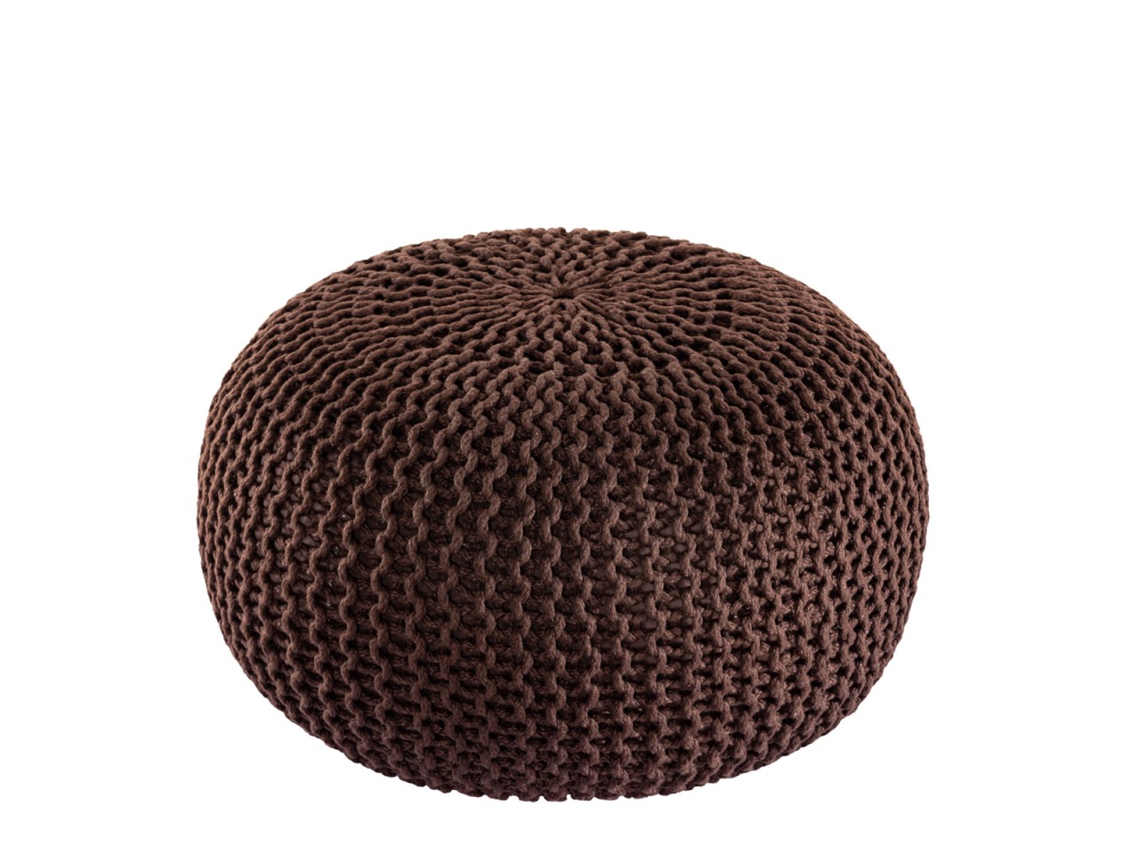 Pouf PREMIUM ø45cm Sitzhocker Strickpouf Innen Terrasse Pool Garten nachhaltig