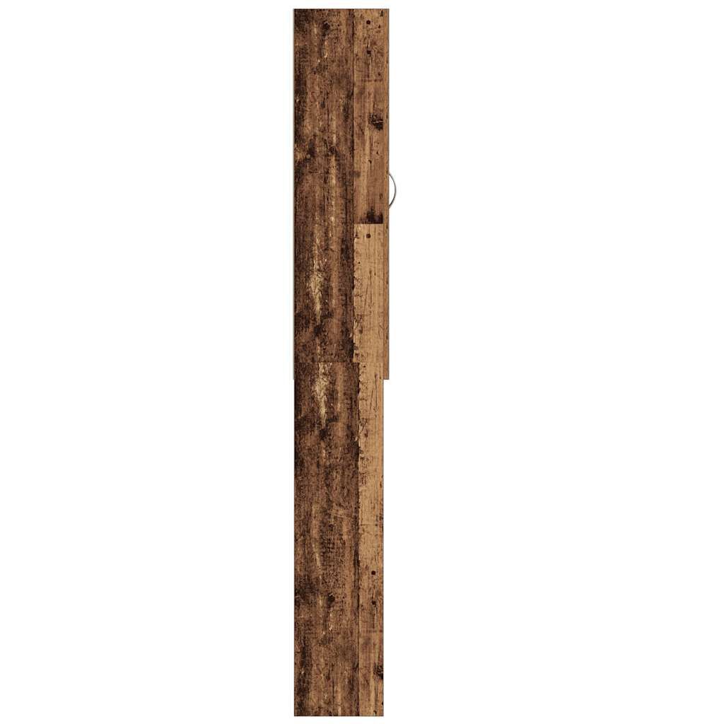Waschmaschinenschrank 64 x 25,5 x 190 cm Altholz-Optik funktional