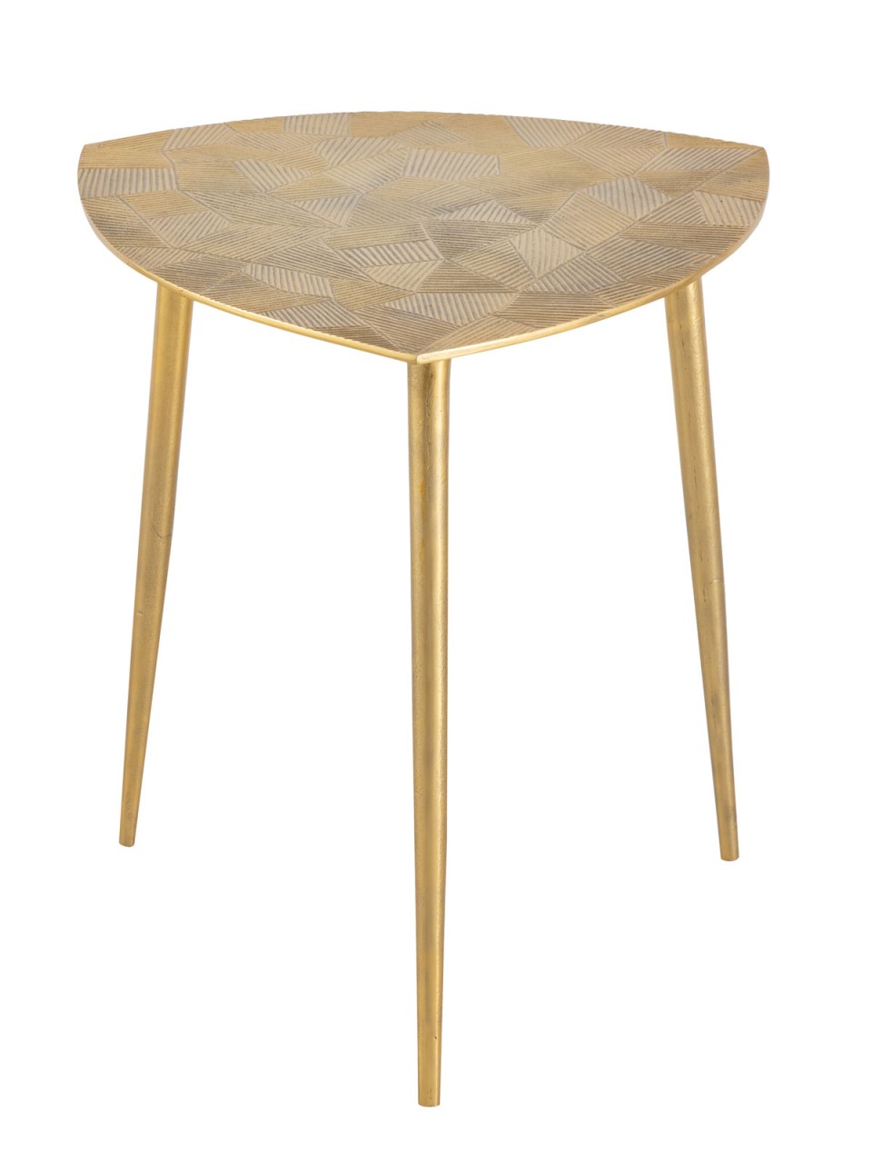 Beistelltisch Metall Dekotisch Alster 40x45x40 cm dreieckig klass. Design Aluminium silber o. gold