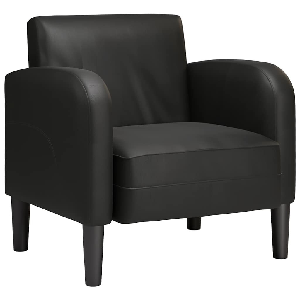 sessel mit Armlehnen Schwarz 54 cm Kunstleder