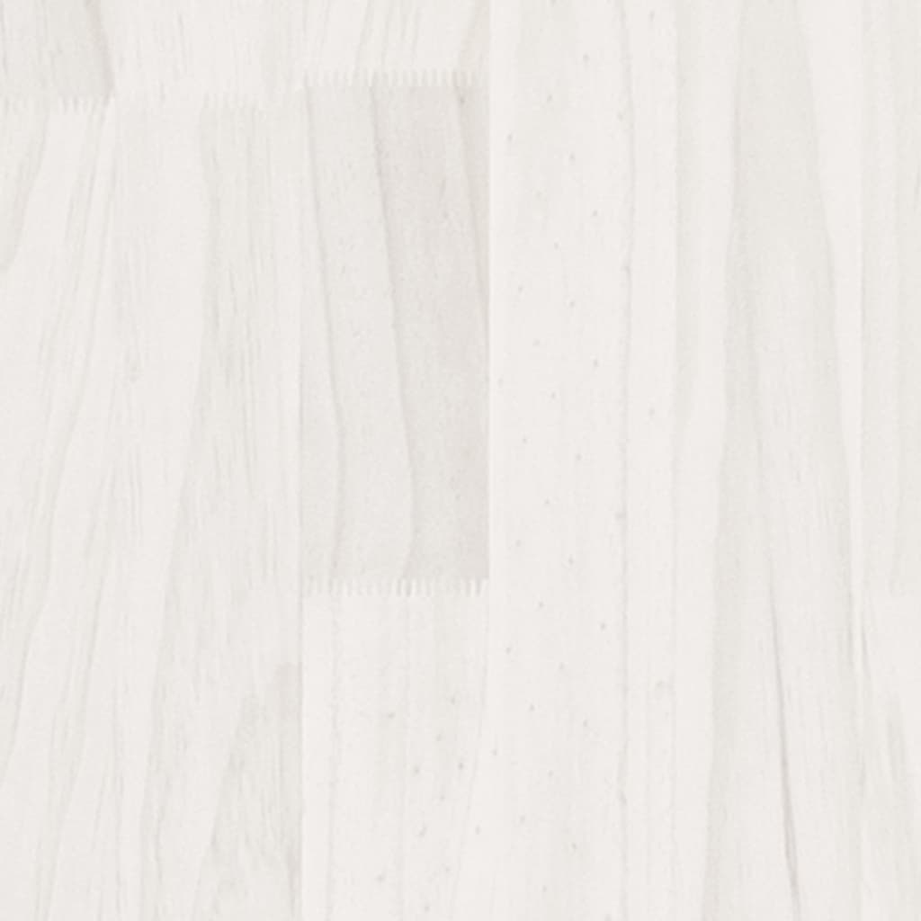 Bettgestell Einzelbett Weiß Massivholz 90x190cm ohne Kopfteil Jugendbett