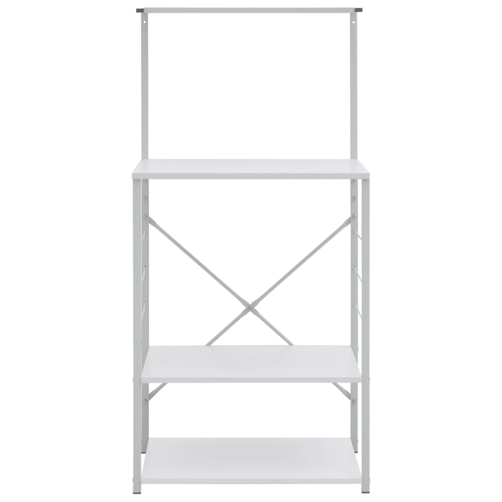 Küchenregal Mikrowellenregal Mikrowelle 60x39,6x123 cm Weiß Praktisch Stabil