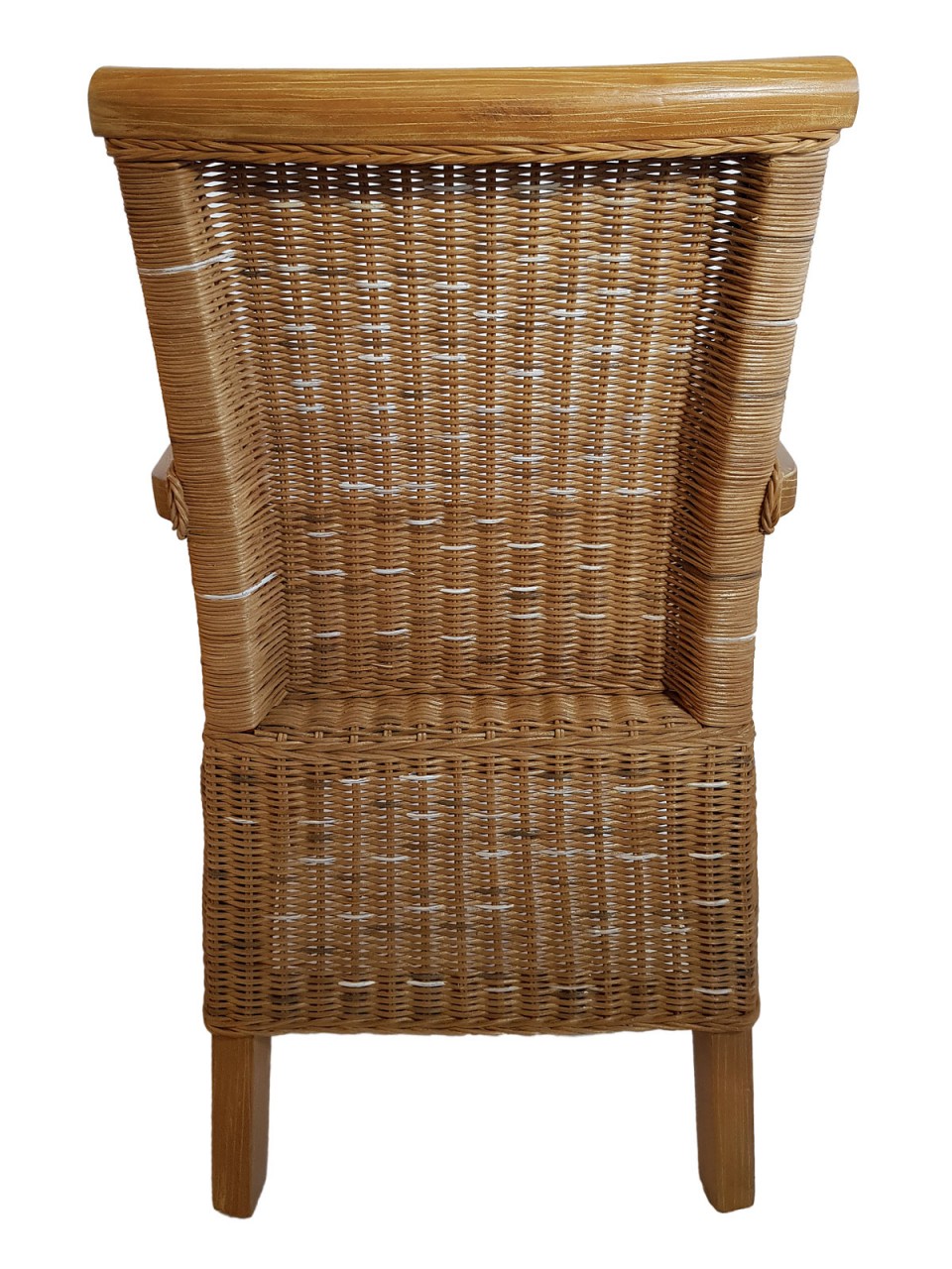 Esszimmer Stuhl mit Armlehnen Rattanstuhl capuccino Perth Korbstuhl Rattan Sessel nachhaltig