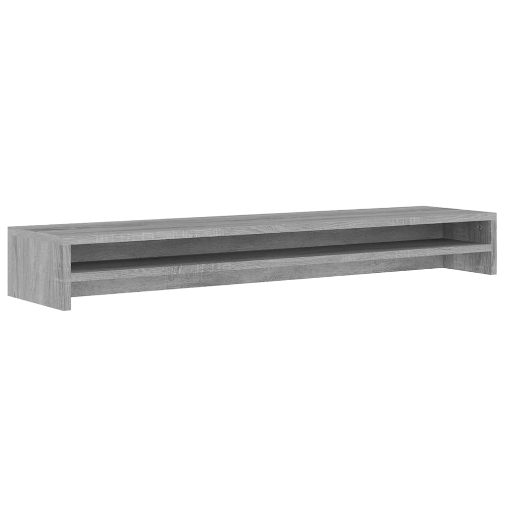 Monitorständer in Grau Sonoma, 100 x 24 x 13 cm, aus Holzwerkstoff, praktisch für Büro und Homeoffice.