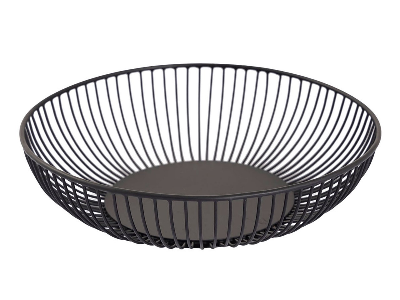 Obstschale 12-teilig Metall ø 28 x 7 cm Set 2 x 6 VE rund Brotkorb Rom schwarz o. silber O