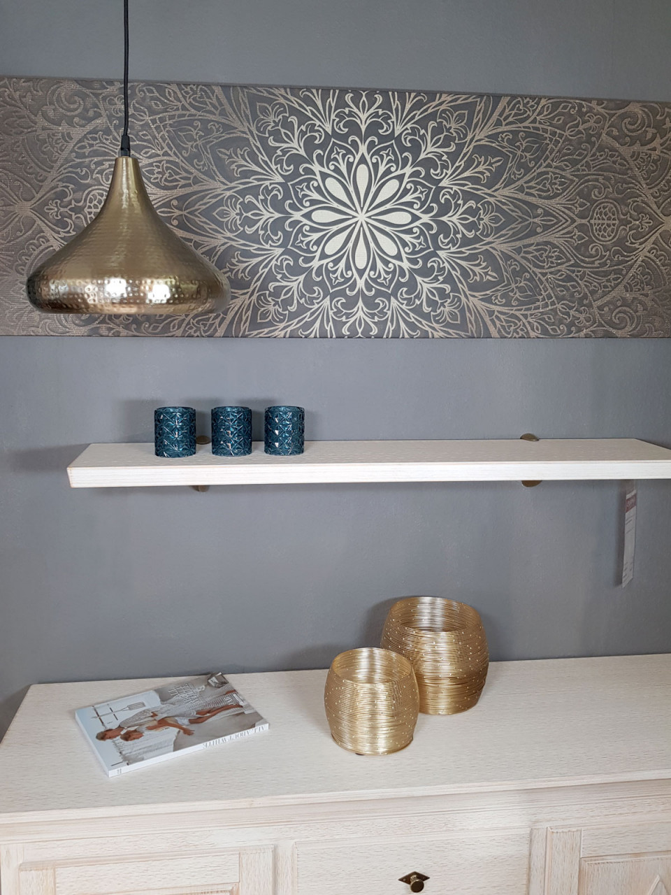 Hängelampe Pendelleuchte Metall Hängeleuchte Esstisch-Deckenlampe Tropfenform gold/silber Vintage