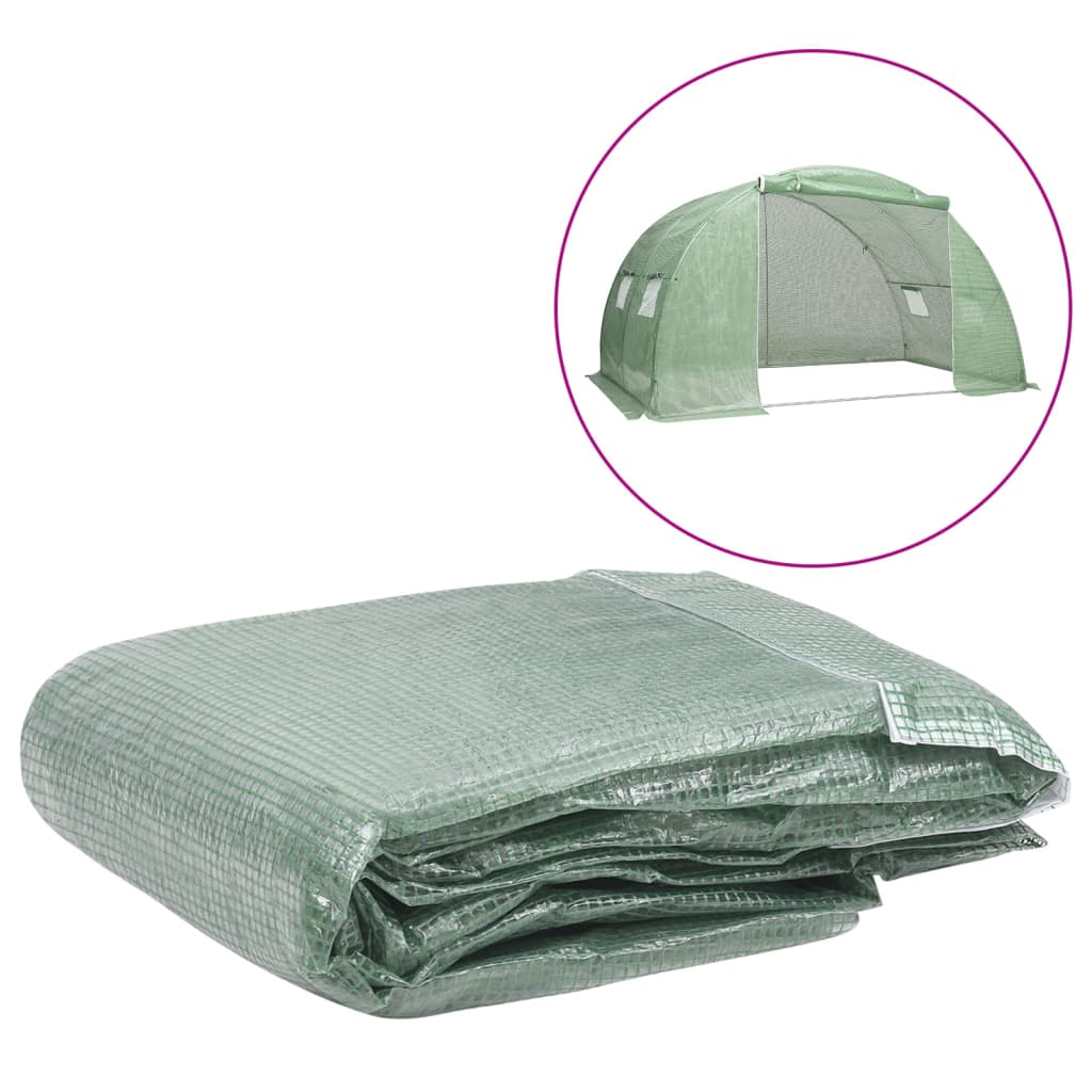 Gewächshaus Ersatzabdeckung 8m² grün 400x200x200 cm Schutz Langlebigkeit