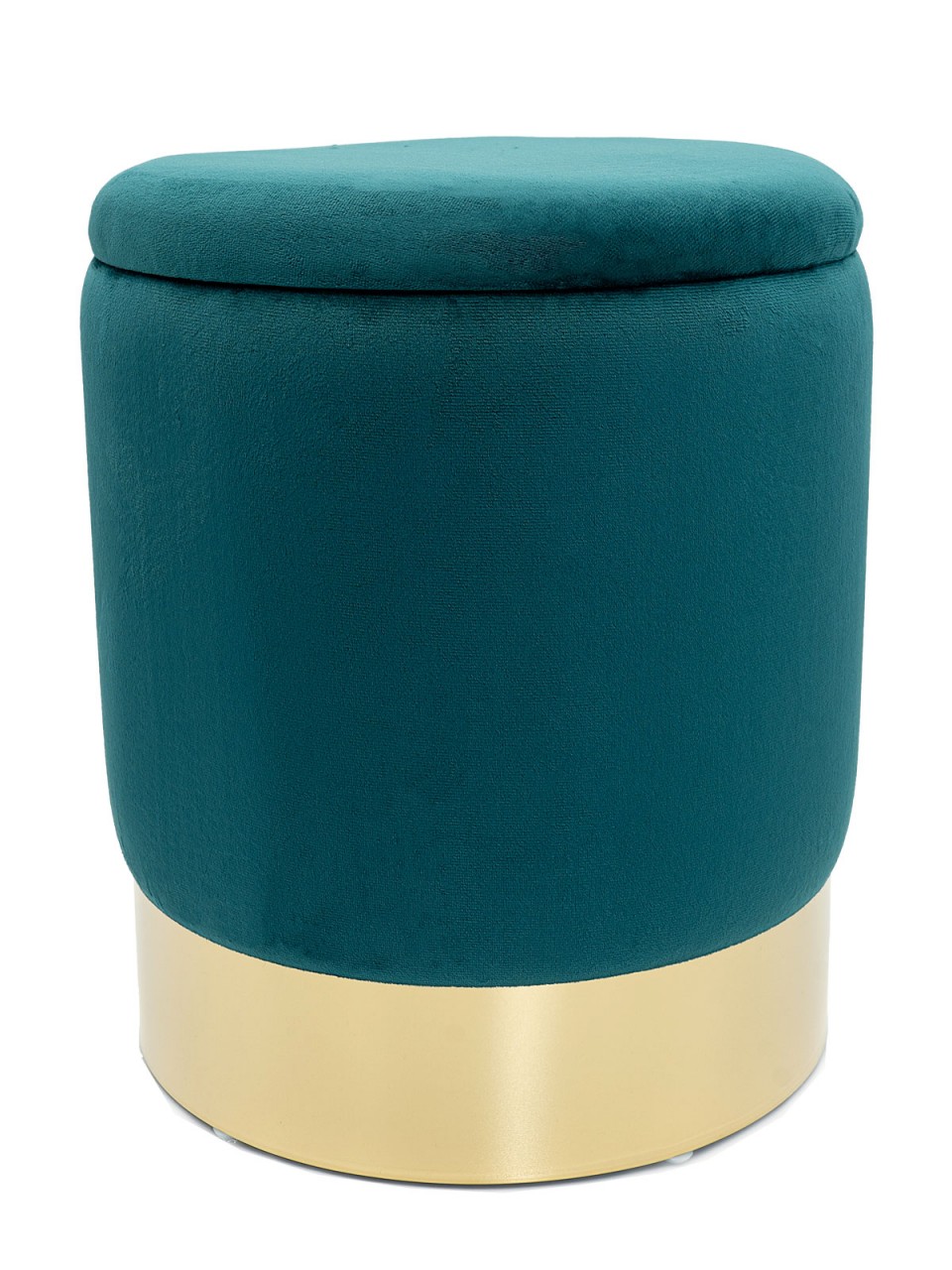 Samthocker Deko Hocker Samt Pouf Dekopouf Velour Hocker mit Stauraum u. Deckel Ø 31 H 38 cm