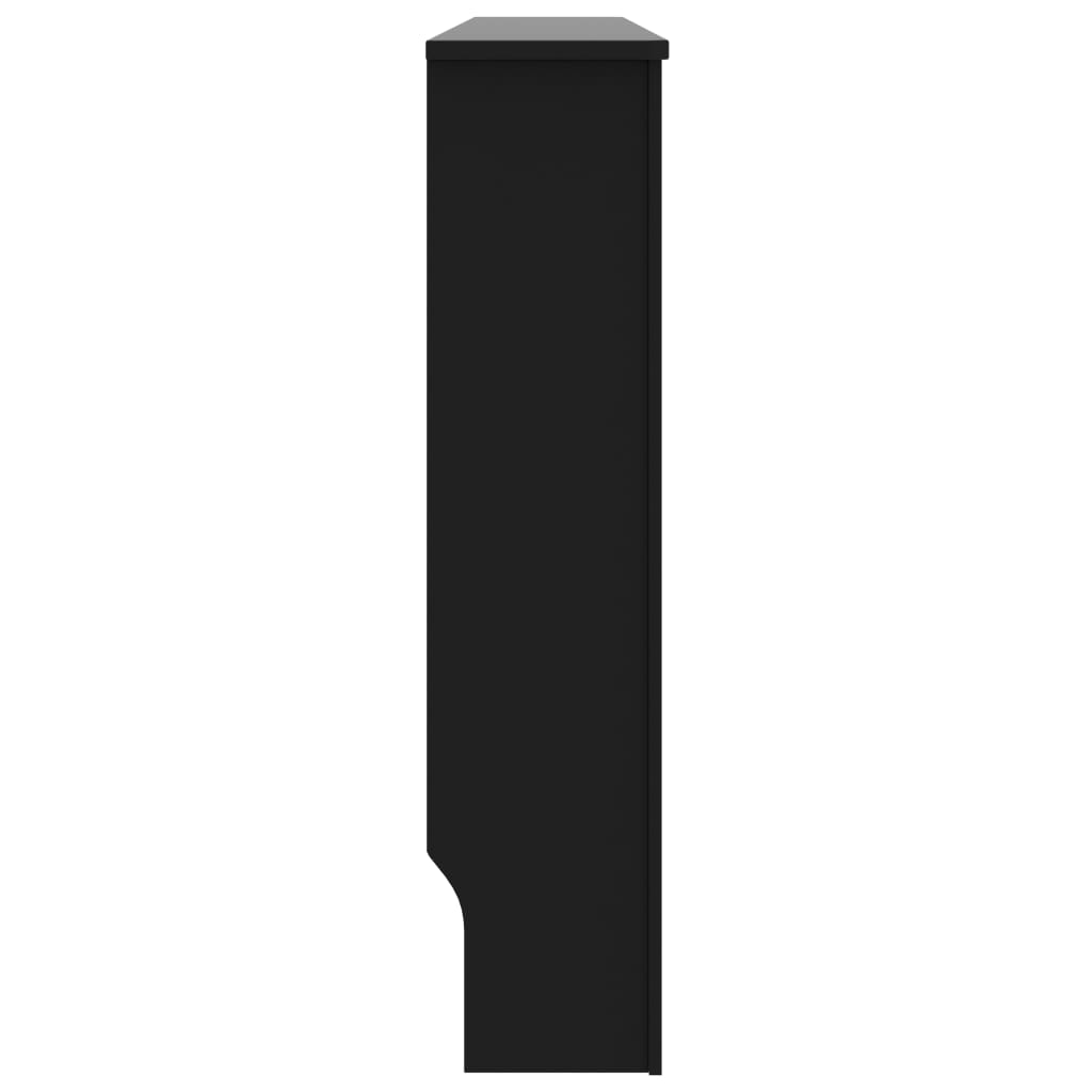 Heizkörperabdeckung Schwarz 152x19x81,5 cm MDF wasserbasiert robust stilvoll einfach zu montieren