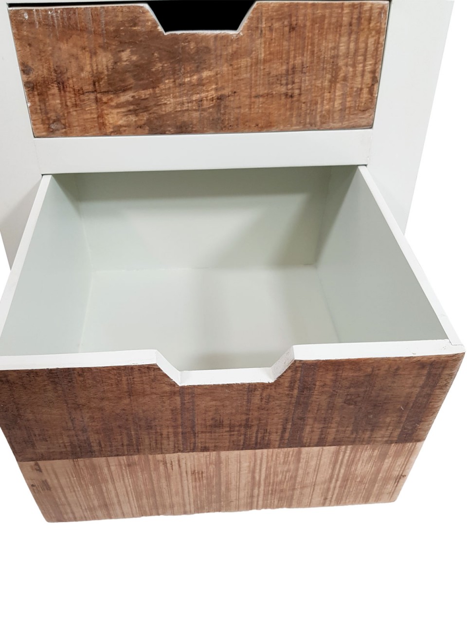 Schubladen Kommode B 40 H 92 cm Schubkastenturm Anrichte Sideboard California weiß Mangoholz