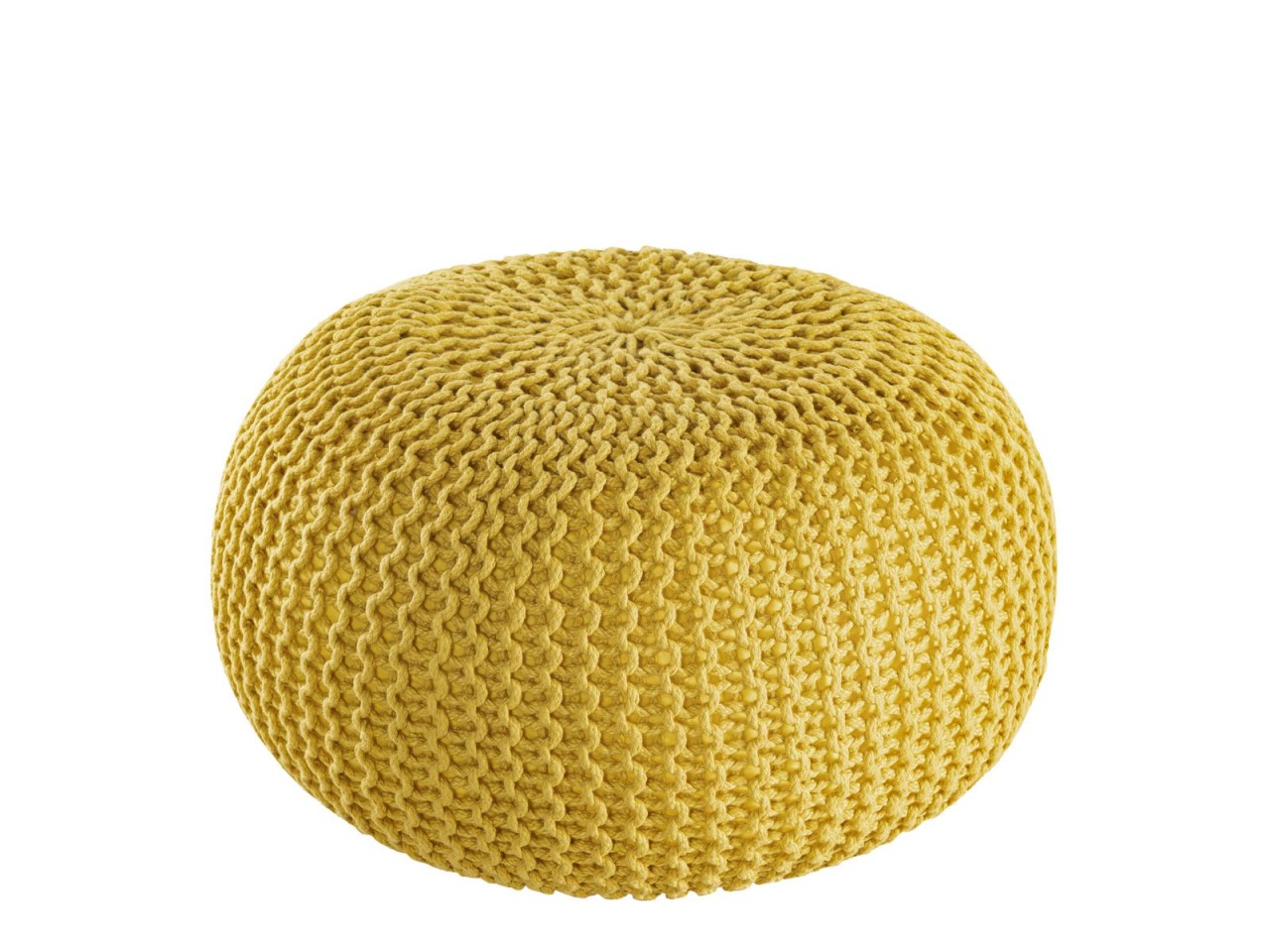 Pouf PREMIUM ø45cm Sitzhocker Strickpouf Innen Terrasse Pool Garten nachhaltig