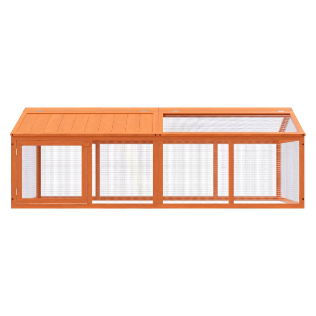 Freilaufgehege Braun 200x112,5x74 cm Massivholz Kiefer