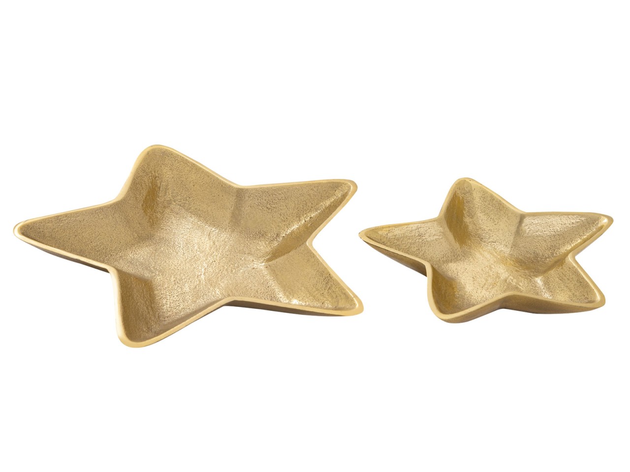 Dekoschalen Stern 2er Set Starlight gold o. silber Weihnachtsdeko Aluminium
